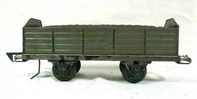 Marklin 1 Gauge Gondola with Coal Pre War Model Railway Train Freight Car B64-38