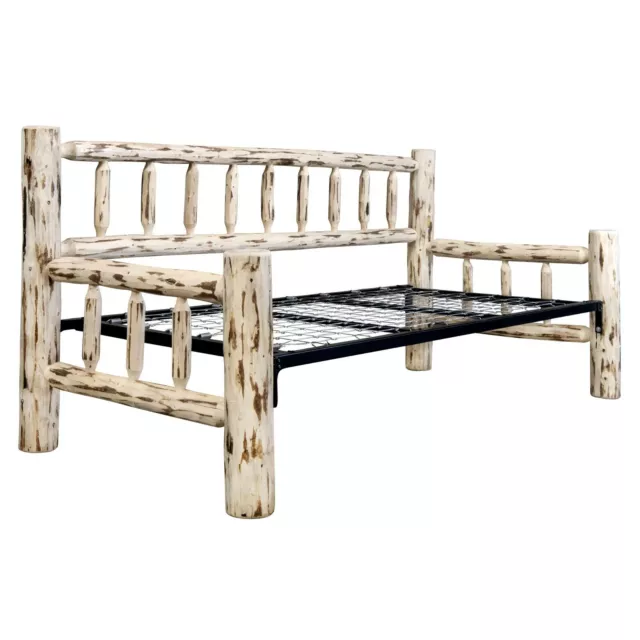 Rustic Log Daybed Amish Made Solid Pine Day Bed Lodge Cabin Furniture