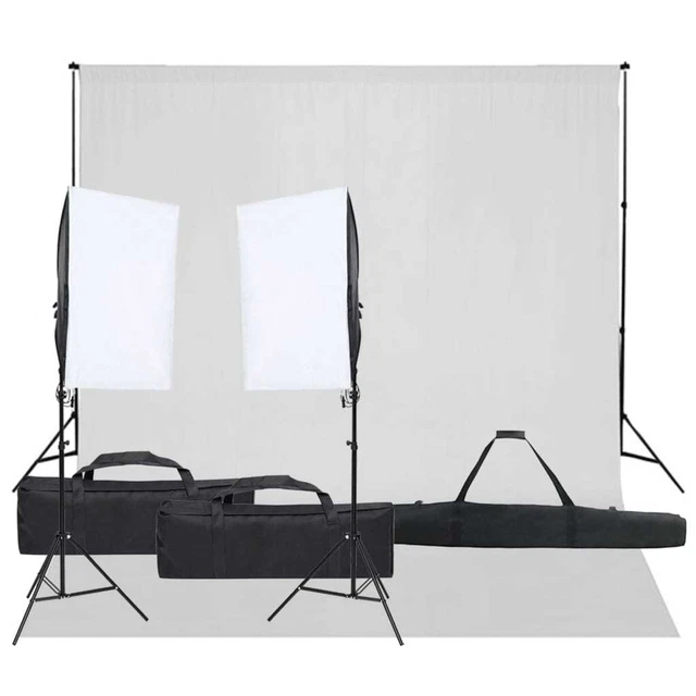 Kit per Studio Fotografico con Set di Luci e Fondale 5199397
