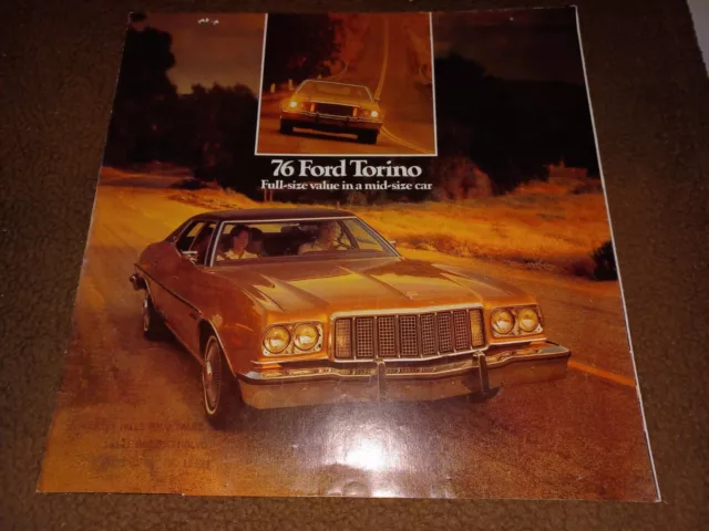 1976 Ford Torino Vintage Original Car Sales Brochure Catalog