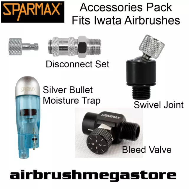 Sparmax / Iwata Airbrush Accessories Kit 1 + Free Insured Freight