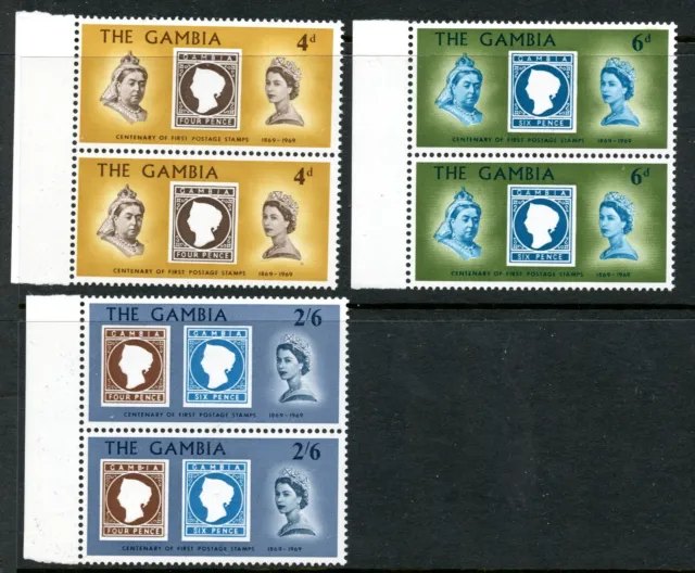 Gambia QEII 1965-9 Independ sg 211/14, Stamp Centenary sg 256/8, Blocks 2 - MNH