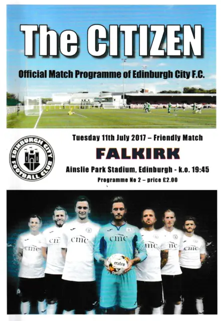 Edinburgh City v Falkirk 17/18 programme