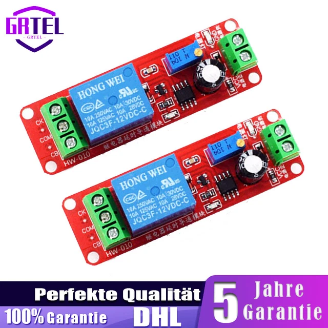 NE555 12V DC Einstellbar 0-10S Timer Verzögerungsschalter Modul Für Raspberry