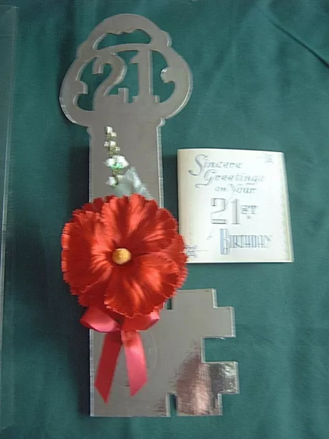 VINTAGE 21st BIRTHDAY 'KEY' IN ORIGINAL BOX c 1960's