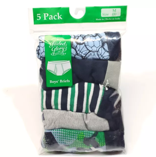 Faded Glory Boys Briefs Size M 8 Pack Of 5 Faded Glory Boys Briefs Size M 8 Pack Of 5