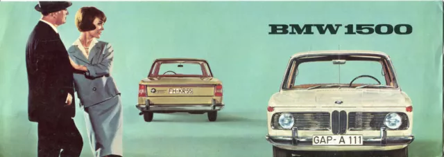 BMW 1500 UK market full colour sales brochure