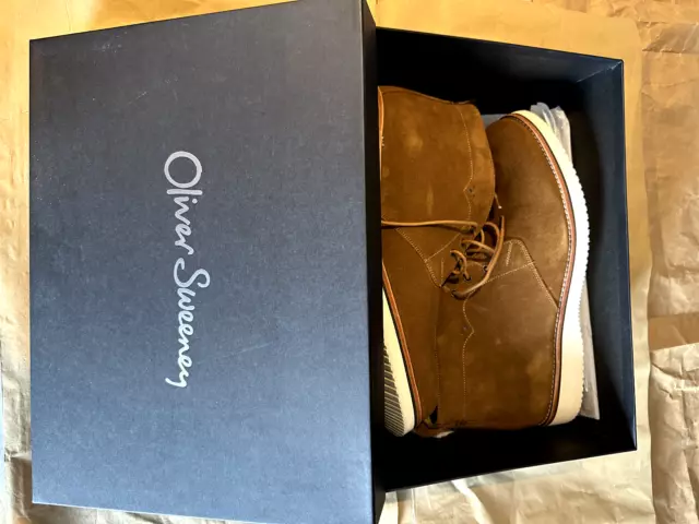 OLIVER SWEENEY JURBY Whiskey Brown Suede Boots Size 11 £79.99 - PicClick UK