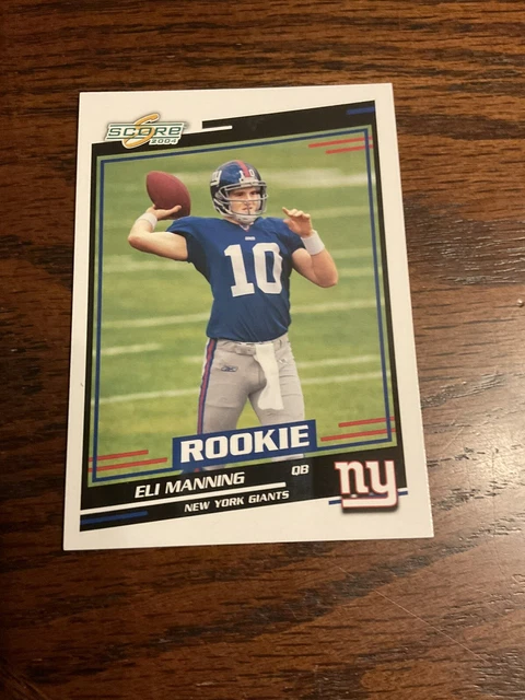 ELI MANNING 2004 score football recrue RC NFL 371 Giants de New York