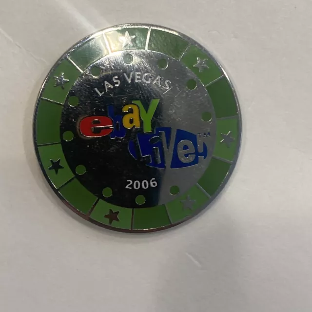eBay Live! Las Vegas 2006 Souvenir Swag Lapel Hat Pins Mint condition Dark Green