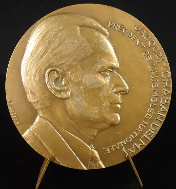 Medaglia Jacques Chaban Tutti È Amore J H Coeffin 1980 Politico Medal