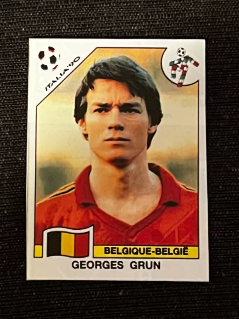 Sticker Panini World Cup Italy 90 Georges Grun Belgique # 330 Recup Removed