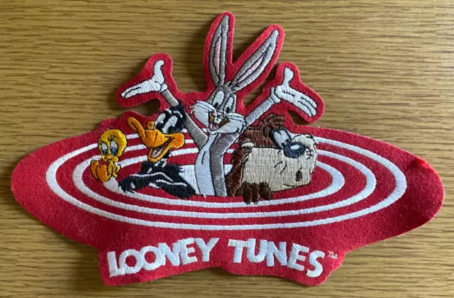 LOONEY TUNES PATCH vintage embroidered 9.5x6 BUGS BUNNY, DAFFY DUCK ...