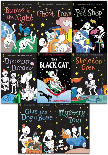 Funny Bones 8 Books Collection Set by Allan Ahlberg Bumps in the Night, Dinosaur 3