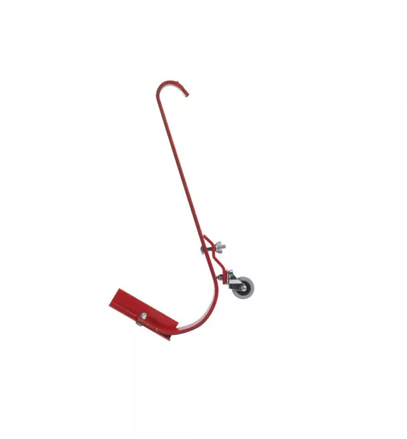 Qual-Craft 2481 Guardian Fall Protection Ladder Hook with Wheel, Steel, 1-Piece