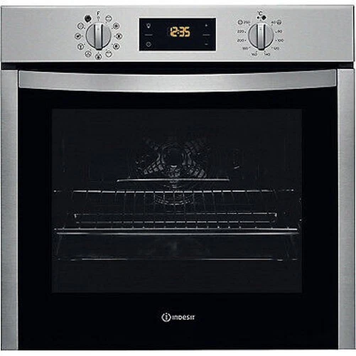 Indesit IFWS5844JHIX Four Encastré Multifonctions Click & Clean 71 Litres Inox
