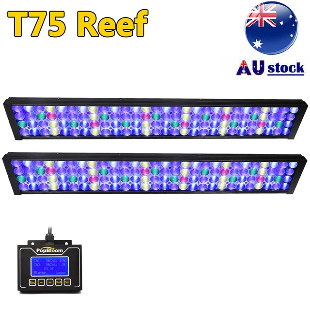 PopBloom Aquarium Light LED Fish Tank Light Full Spectrum Saltwater Coral Reef
