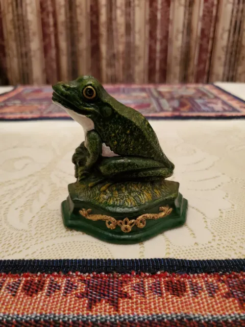 Cast Iron Frog Door Stop Decorative Amphibian