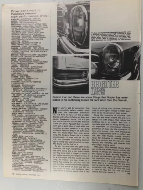 MBArt23 Article Mercedes Benz Brighter Days Innovations December 1969 1 page