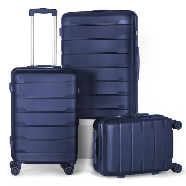 Luggage 3 Piece Set Suitcase Spinner Hardshell Lightweight w/TSA Travel Trolley