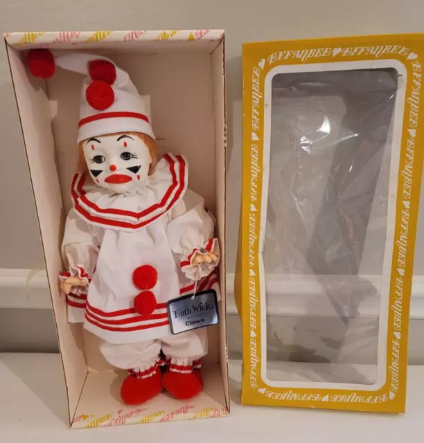 Effanbee Faith Wick Vinyl 16" Clown Doll #7006 in Original Box w/ Tags