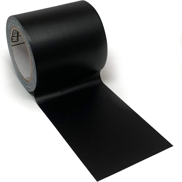 "Cinta de reparación realista de cuero negro Match N Patch cloruro de polivinilo 15' x 2,25"