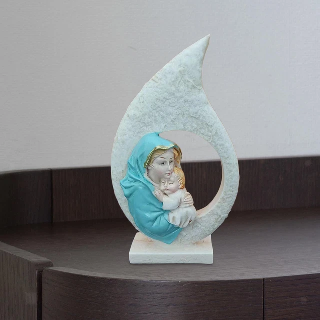 Figurine Sainte Famille En Résine - Statue Crèche De Noël, Décoration Table, Bureau, Bibliothèque, Collection