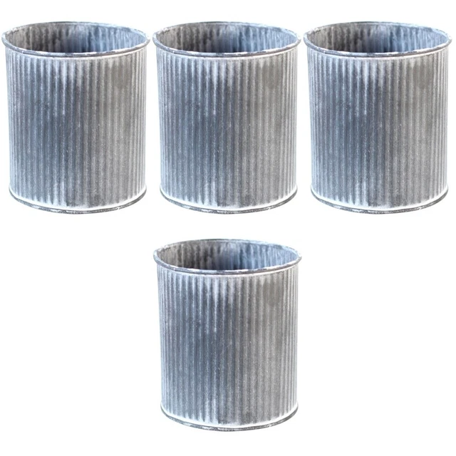 4x extérieur vintage plantes petit pot de fleurs en fer pour fleur maison balcon