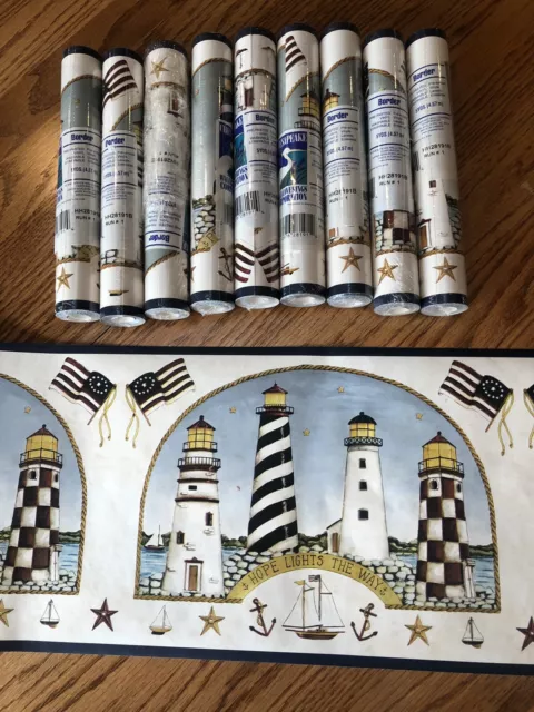 Vintage Chesapeak Wallcoverings Lighthouse Wall-Paper Border