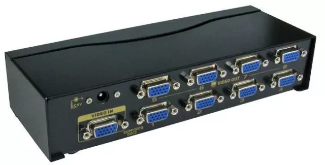 Splitter, 8 Port Vga, 450Mhz, Computer Products For Newlink