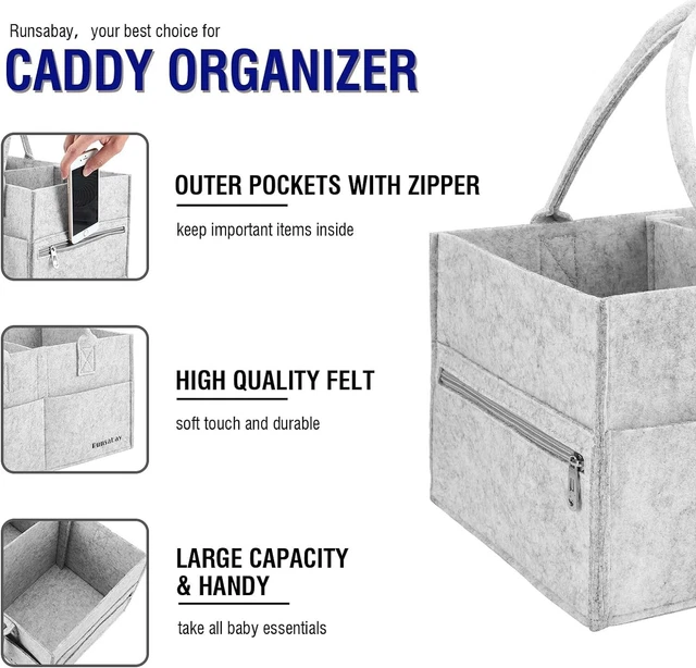 Baby Diaper Caddy Organizer Portable Nursery Essentials Storage Basket Bin  2