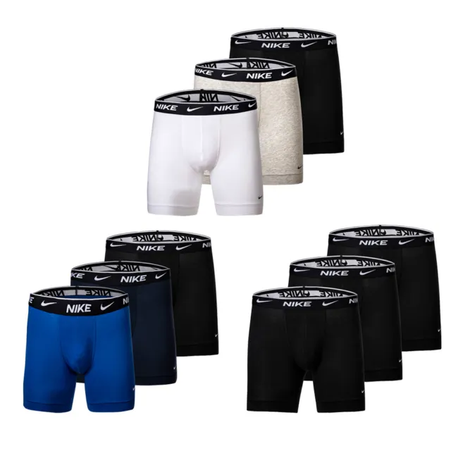 NIKE Herren Boxer Shorts, 3er Pack - Boxers, Cotton Stretch, einfarbig
