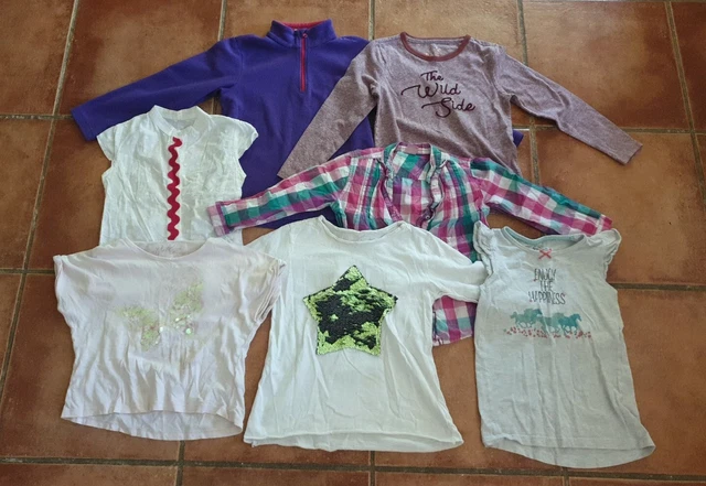 Bundle of Clothes - Shirts, Fleece. Long & Short Sleeved T-Shirts - Age 5-6 Yrs