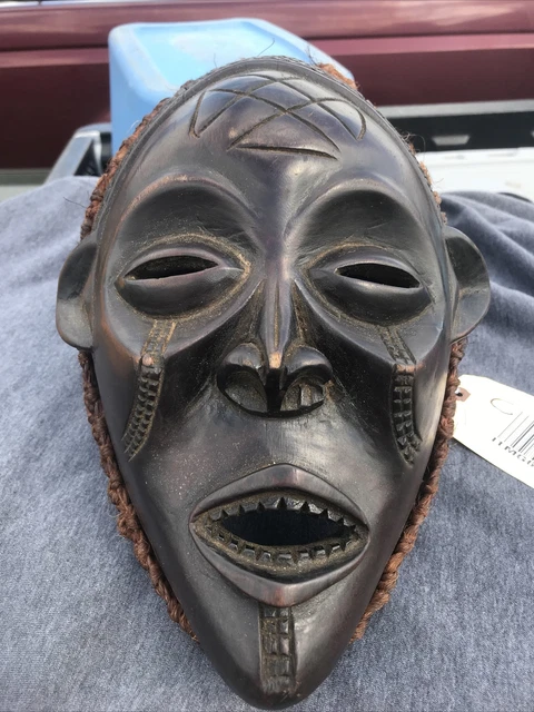 Chokwe Hand Carved Wood Mask Late 20th-21st Century Congo Anglo Democratic