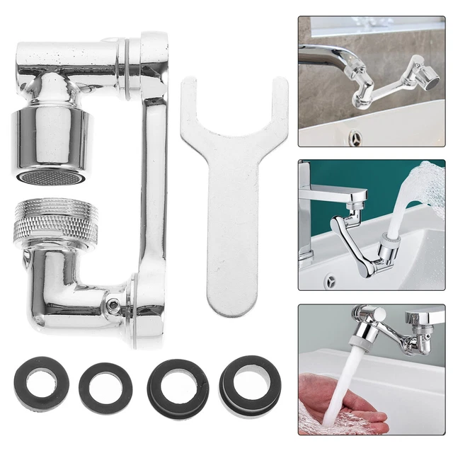 Connettore per rubinetto da giardino in ottone da esterno da 1/2 pollici a 3/4 di pollice 2 in 1 Connettore rapido filettato femmina per raccordi tubo flessibile, adattatore per filettato acqua