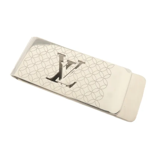 Louis Vuitton Pince Billets Champs Elysees Money Clip M65041 Silver Used VG