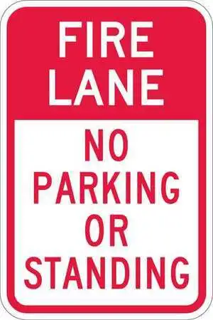 Lyle T1-1054-Eg_12X18 Fire Lane, Zone & Equipment No Parking Sign, 18 In