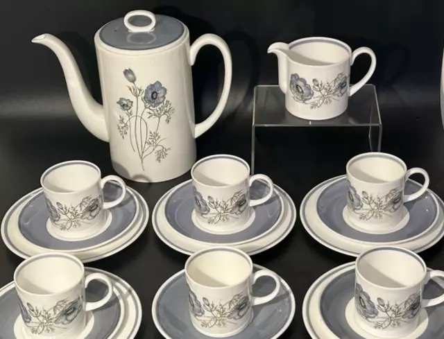 Vintage Wedgwood Susie Cooper Glen Mist 19 Pc Coffee Set