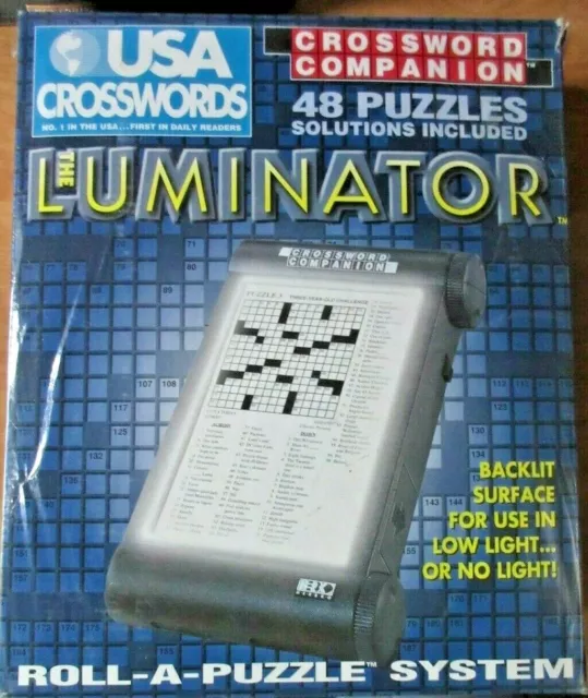 USA Crosswords The Luminator Companion Roll-A-Puzzle System 48 Puzzles Brand New