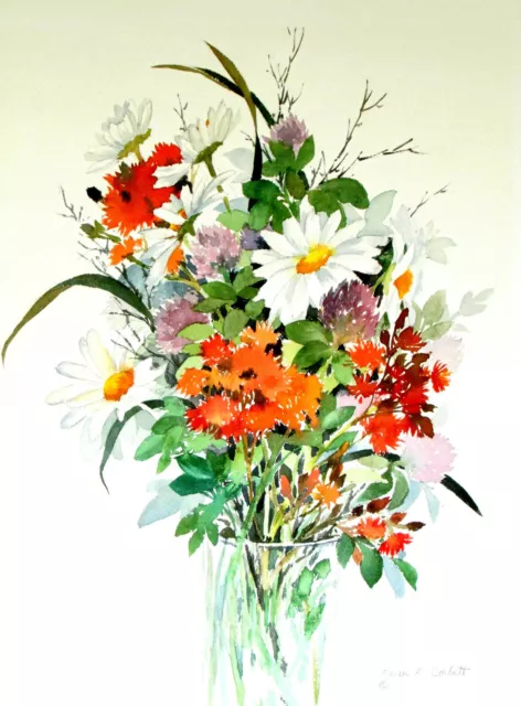 Floral Limited Edition Print by Lassie Corbett Closeout Special Sale Price