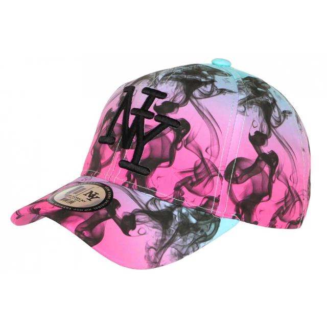 Casquette Baseball NY Rose Et Bleue - Design Spider - Taille Unique Unisexe - Neuve Avec étiquettes