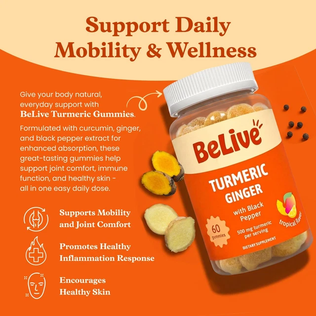 TURMERIC GUMMIES 300MG Curcumin Ginger Black Pepper Vegan 60 Gummies £ ...