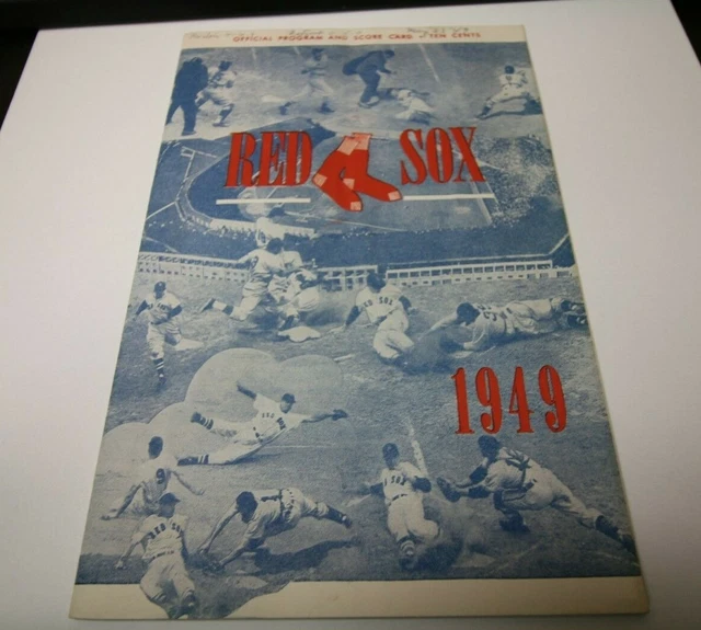 1949 BOSTON RED Sox Program Scorecard Vs Detroit Tigers Mlb Baseball