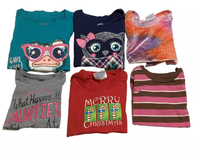 6 Pc Girls Long Sleeve Top Brand Shirts S-M(Good Condition)