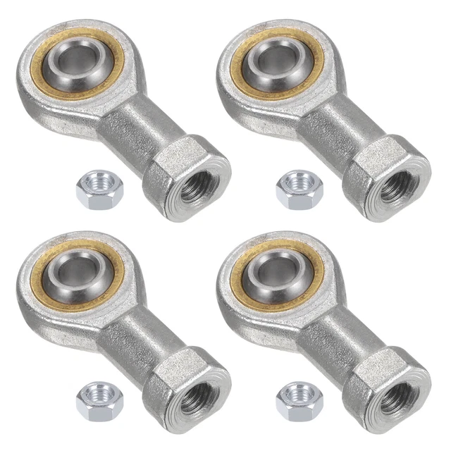 4pcs SI6T/K 6mm Rod End Bearing M6x1.0 Female Left Hand Thread, Cast Iron
