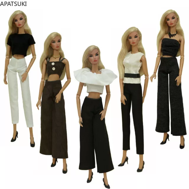 5sets Office Lady Fashion Clothes Set for 11.5" 1/6 Doll Outfits Accessories Toy