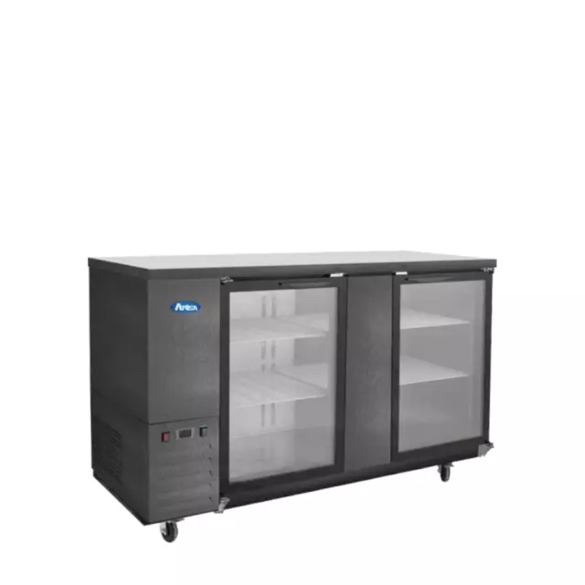 Atosa SBB69GGRAUS2 68" Two Door Back Bar Cooler Glass Door, 18.6 cu. 2