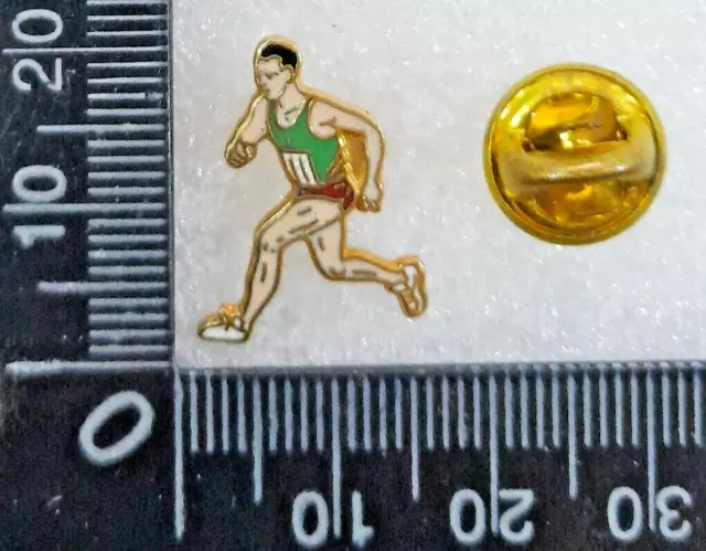 Runner Olympic. Metal. Enamel. Lapel Pin Badge.