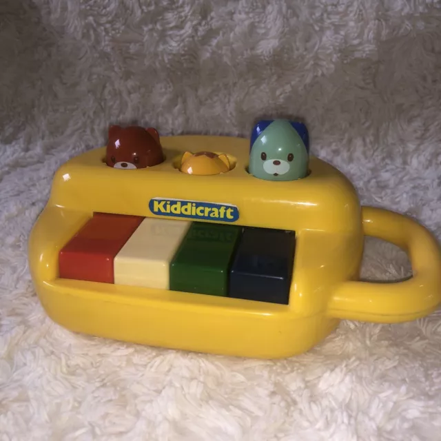 Vintage Kiddicraft Shelcore 1989 Musical Pop Up Piano Rare Children’s Toy