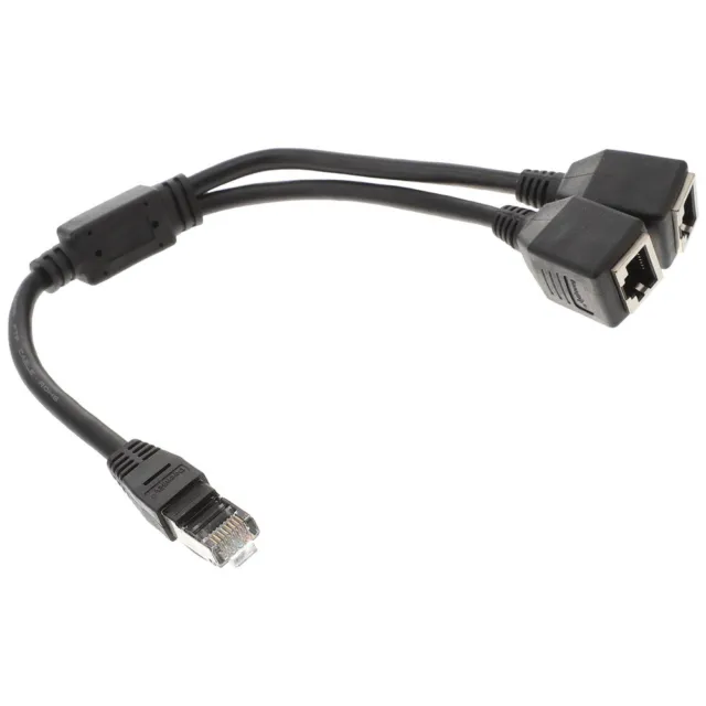 1Pc Câble Lan Ethernet Connecteur Adaptateur Séparateur Prise Port Femelle  F